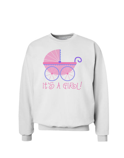 It's a Girl - Baby Carriage Sweatshirt-Sweatshirts-TooLoud-White-Small-Davson Sales