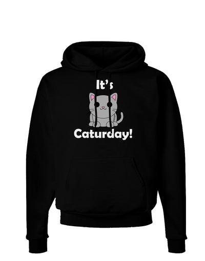 It's Caturday Cute Cat Design Dark Hoodie Sweatshirt by TooLoud-Hoodie-TooLoud-Black-Small-Davson Sales