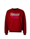 It's Friday - Drink Up Adult Dark Sweatshirt-Sweatshirts-TooLoud-Deep-Red-Small-Davson Sales