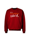 It's Halloween Witches Adult Dark Sweatshirt-Sweatshirts-TooLoud-Deep-Red-Small-Davson Sales