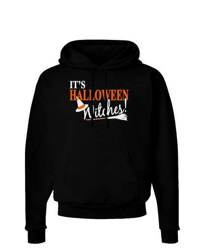 It's Halloween Witches Hat Dark Hoodie Sweatshirt-Hoodie-TooLoud-Black-Small-Davson Sales