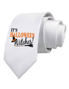 It's Halloween Witches Hat Printed White Necktie