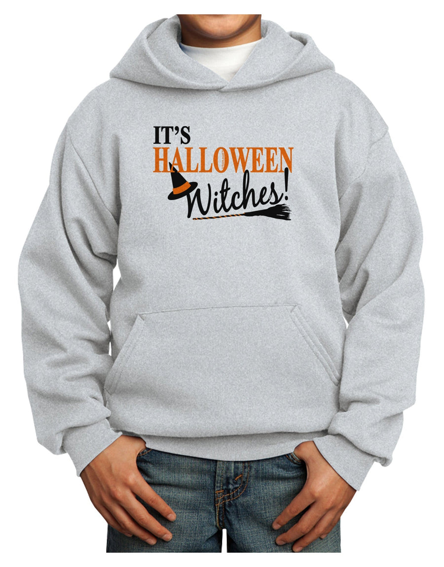 It's Halloween Witches Hat Youth Hoodie Pullover Sweatshirt-Youth Hoodie-TooLoud-White-XS-Davson Sales