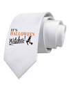 It's Halloween Witches Printed White Necktie