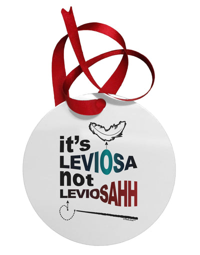 It's LeviOsa not LeviosAHH Circular Metal Ornament-Ornament-TooLoud-White-Davson Sales