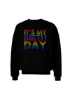 It's My Birthday - Candy Colored Dots Adult Dark Sweatshirt by TooLoud-Sweatshirts-TooLoud-Black-Small-Davson Sales