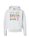 It's My Birthday - Candy Colored Dots Hoodie Sweatshirt by TooLoud-Hoodie-TooLoud-White-Small-Davson Sales