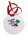 It's Thyme To Turnip Circular Metal Ornament-Ornament-TooLoud-White-Davson Sales