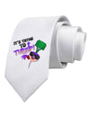 It's Thyme To Turnip Printed White Necktie