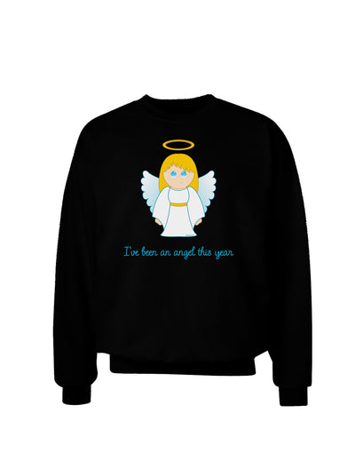 I've Been An Angel This Year Cute Christmas Angel Adult Dark Sweatshirt-Sweatshirts-TooLoud-Black-Small-Davson Sales