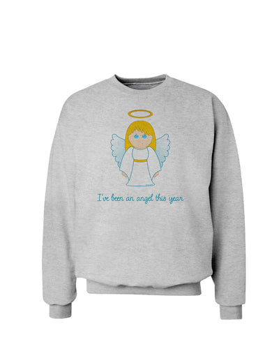 I've Been An Angel This Year Cute Christmas Angel Sweatshirt-Sweatshirts-TooLoud-AshGray-Small-Davson Sales