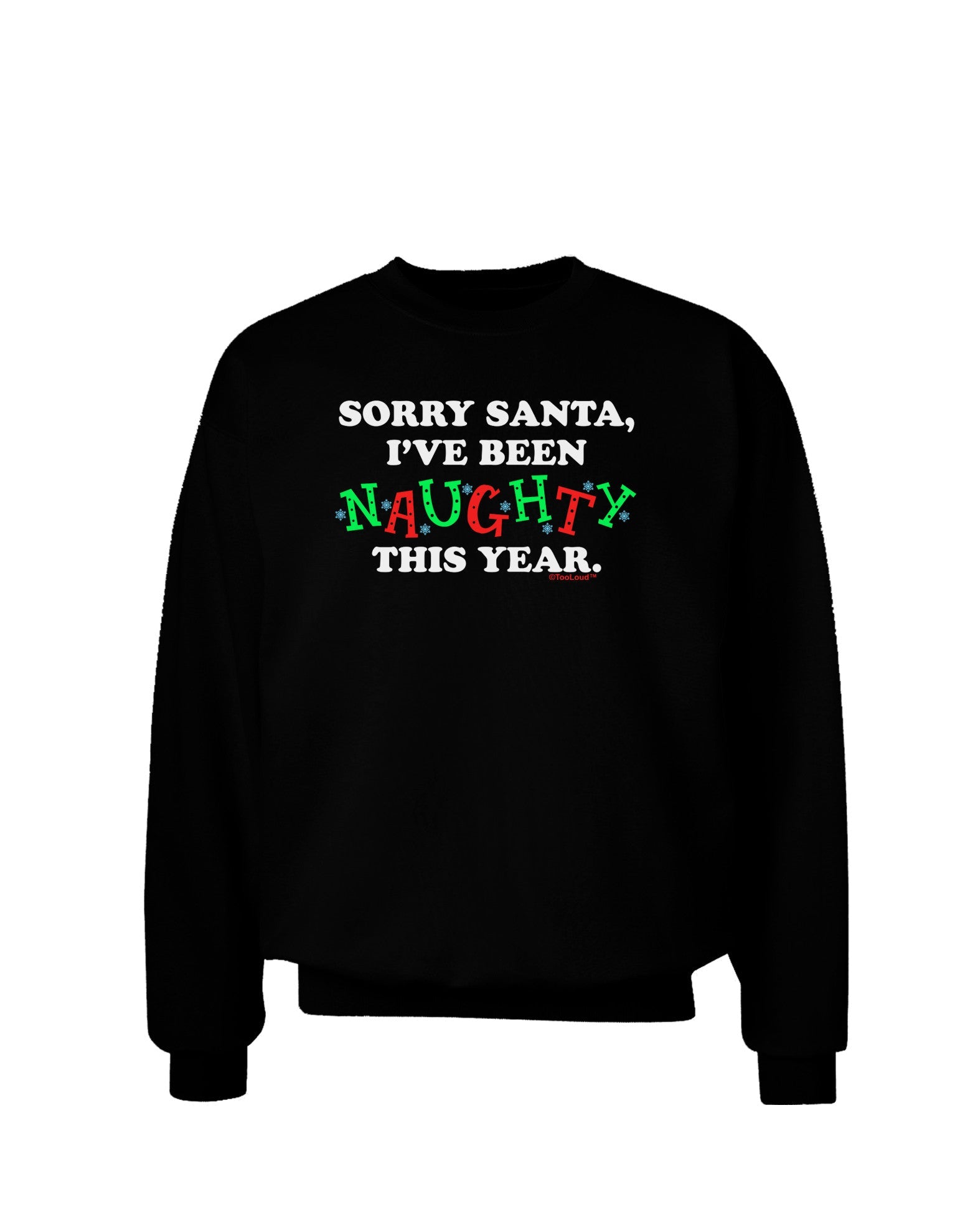 I've Been Naughty This Year Adult Dark Sweatshirt-Sweatshirts-TooLoud-Black-Small-Davson Sales