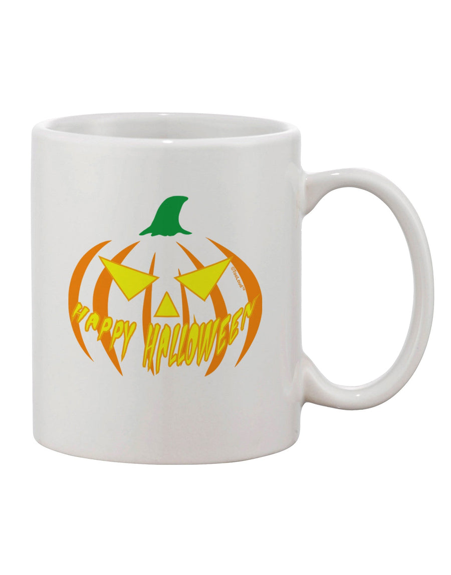 Jack-O-Lantern Inspired 11 oz Coffee Mug - Perfect for Halloween Celebrations TooLoud-11 OZ Coffee Mug-TooLoud-White-Davson Sales