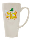 Jack-O-Lantern Inspired 16 Ounce Conical Latte Coffee Mug - Perfect for Halloween Celebrations TooLoud-Conical Latte Mug-TooLoud-White-Davson Sales