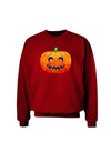 Jack-O-Lantern Watercolor Adult Dark Sweatshirt-Sweatshirts-TooLoud-Deep-Red-Small-Davson Sales