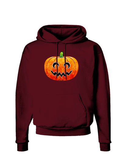 Jack-O-Lantern Watercolor Dark Hoodie Sweatshirt-Hoodie-TooLoud-Maroon-Small-Davson Sales