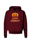 Jack-O-Lantern Watercolor Halloween Dark Hoodie Sweatshirt-Hoodie-TooLoud-Maroon-Small-Davson Sales