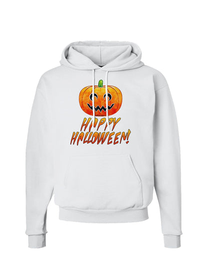 Jack-O-Lantern Watercolor Halloween Hoodie Sweatshirt-Hoodie-TooLoud-White-Small-Davson Sales