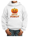 Jack-O-Lantern Watercolor Halloween Youth Hoodie Pullover Sweatshirt-Youth Hoodie-TooLoud-White-XS-Davson Sales