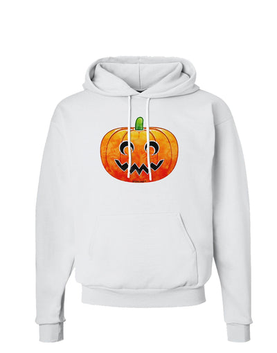 Jack-O-Lantern Watercolor Hoodie Sweatshirt-Hoodie-TooLoud-White-Small-Davson Sales