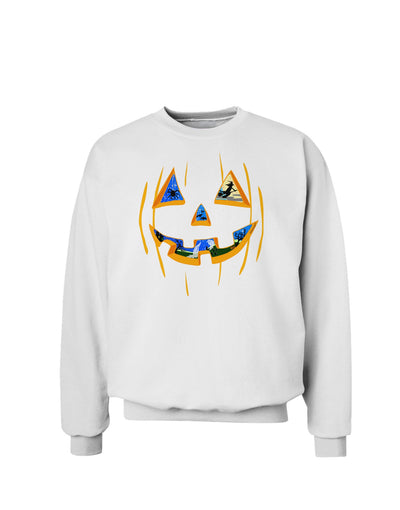 Jack O Lanterns Point of View Pumpkin Sweatshirt-Sweatshirts-TooLoud-White-Small-Davson Sales