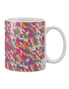 Jagged Edge Mosaic AOP Printed 11 oz Coffee Mug - Expertly Crafted Drinkware TooLoud-11 OZ Coffee Mug-TooLoud-White-Davson Sales