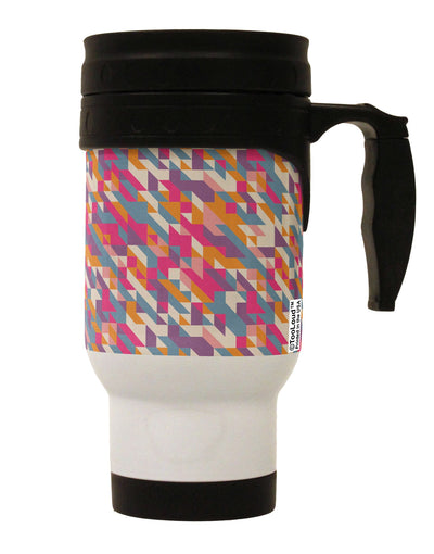 Jagged Edge Mosaic AOP Stainless Steel 14oz Travel Mug All Over Print-Travel Mugs-TooLoud-White-Davson Sales