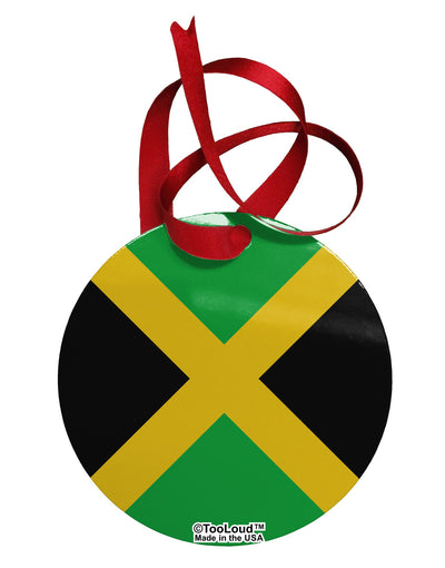 Jamaica Flag AOP Circular Metal Ornament All Over Print-Ornament-TooLoud-White-Davson Sales