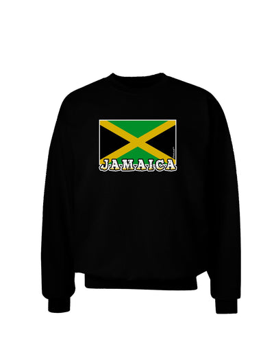 Jamaica Flag Dark Adult Dark Sweatshirt-Sweatshirts-TooLoud-Black-Small-Davson Sales