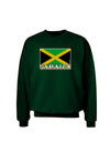 Jamaica Flag Dark Adult Dark Sweatshirt-Sweatshirts-TooLoud-Deep-Forest-Green-Small-Davson Sales