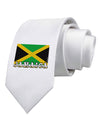 Jamaica Flag Printed White Necktie