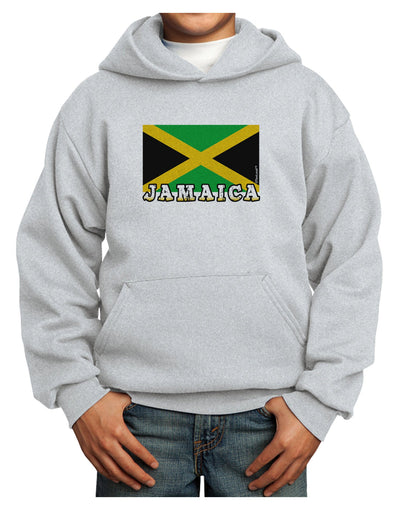 Jamaica Flag Youth Hoodie Pullover Sweatshirt-Youth Hoodie-TooLoud-Ash-XS-Davson Sales