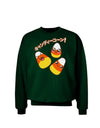 Japanese Kawaii Candy Corn Halloween Adult Dark Sweatshirt-Sweatshirts-TooLoud-Deep-Forest-Green-Small-Davson Sales