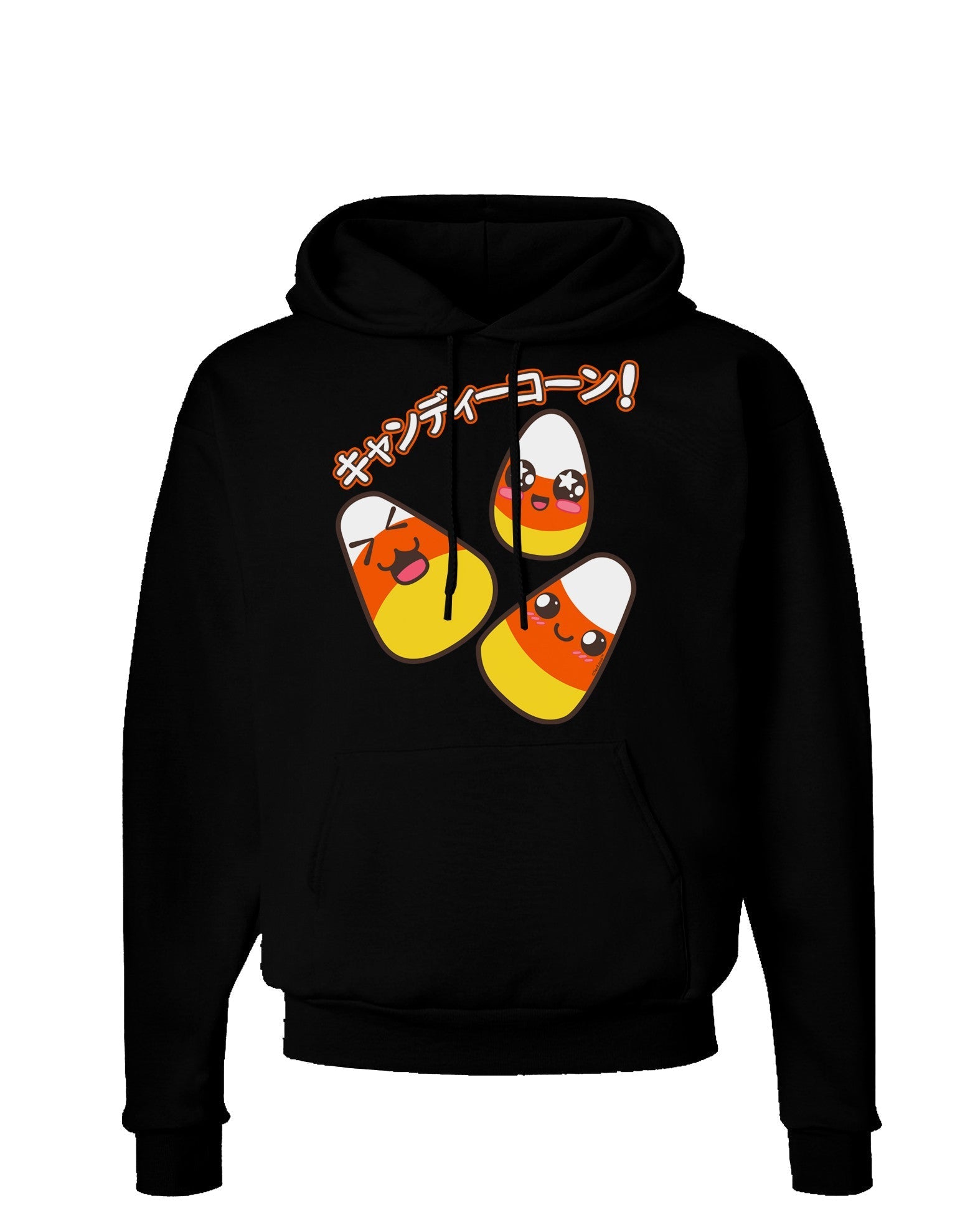 Japanese Kawaii Candy Corn Halloween Dark Hoodie Sweatshirt-Hoodie-TooLoud-Black-Small-Davson Sales