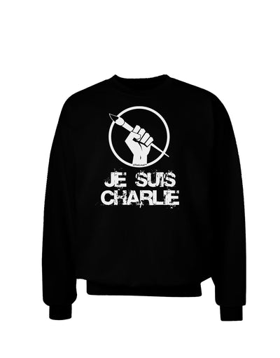 Je Suis Charlie Adult Dark Sweatshirt-Sweatshirts-TooLoud-Black-Small-Davson Sales