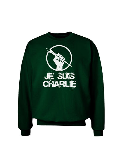 Je Suis Charlie Adult Dark Sweatshirt-Sweatshirts-TooLoud-Deep-Forest-Green-Small-Davson Sales