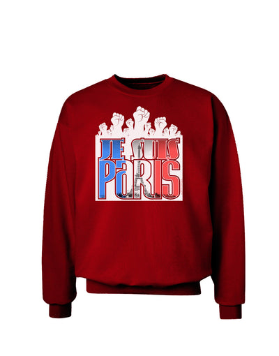 Je Suis Paris - Strong Adult Dark Sweatshirt by-Sweatshirts-TooLoud-Deep-Red-Small-Davson Sales