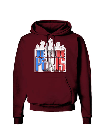 Je Suis Paris - Strong Dark Hoodie Sweatshirt by-Hoodie-TooLoud-Maroon-Small-Davson Sales