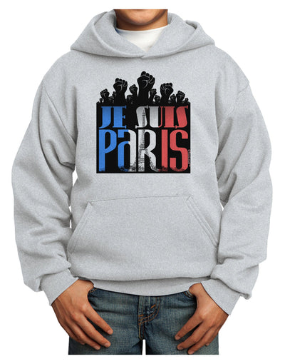 Je Suis Paris - Strong Youth Hoodie Pullover Sweatshirt by-Youth Hoodie-TooLoud-Ash-XS-Davson Sales