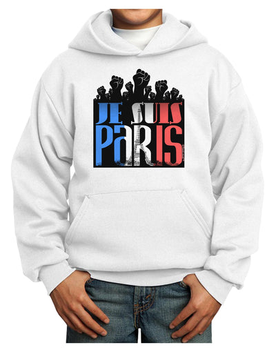 Je Suis Paris - Strong Youth Hoodie Pullover Sweatshirt by-Youth Hoodie-TooLoud-White-XS-Davson Sales