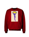 Jellyfish Outlined in Purple Watercolor Adult Dark Sweatshirt-Sweatshirts-TooLoud-Deep-Red-Small-Davson Sales