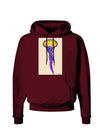 Jellyfish Outlined in Purple Watercolor Dark Hoodie Sweatshirt-Hoodie-TooLoud-Maroon-Small-Davson Sales