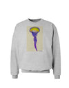 Jellyfish Outlined in Purple Watercolor Sweatshirt-Sweatshirts-TooLoud-AshGray-Small-Davson Sales