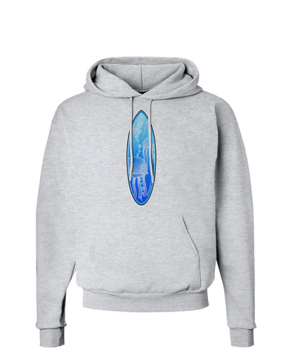 Jellyfish Surfboard Hoodie Sweatshirt by TooLoud-Hoodie-TooLoud-AshGray-Small-Davson Sales