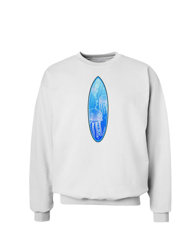 Jellyfish Surfboard Sweatshirt by TooLoud-Sweatshirts-TooLoud-White-Small-Davson Sales