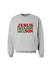 Jesus is the Reason for the Season Christmas Sweatshirt-Sweatshirts-TooLoud-AshGray-Small-Davson Sales