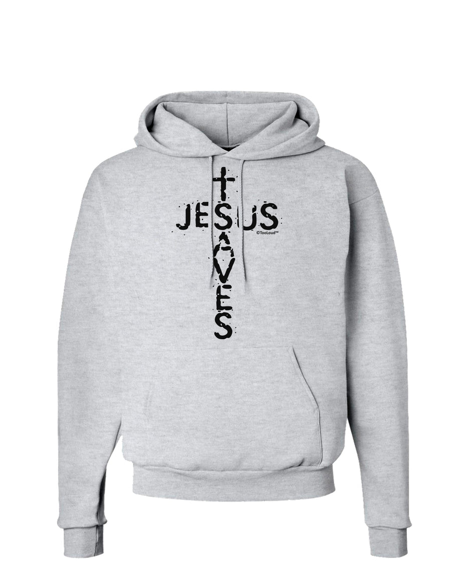 Jesus Saves - Cross Shape Design Hoodie Sweatshirt by TooLoud-Hoodie-TooLoud-White-Small-Davson Sales