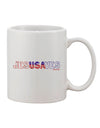 Jesus Saves USA Design Printed 11 oz Coffee Mug - Expertly Crafted by TooLoud-11 OZ Coffee Mug-TooLoud-White-Davson Sales