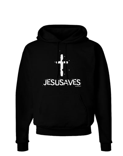 JESUSAVES - Jesus Saves Cross Design Dark Hoodie Sweatshirt by TooLoud-Hoodie-TooLoud-Black-Small-Davson Sales