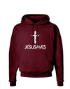 JESUSAVES - Jesus Saves Cross Design Dark Hoodie Sweatshirt by TooLoud-Hoodie-TooLoud-Maroon-Small-Davson Sales